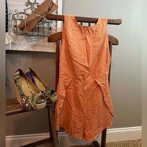 Vibrant Dreamsicle Sleeveless Romper
